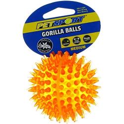 PetSport 3 Pack of Gorilla Ball Dog Toys, Medium 2.8 Inch, Assorted Colors