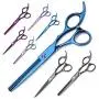 Hair Cutting Scissors, 6.7in Professional Pet Dog Hair Cutting Scissors Grooming Hairdressing Shear(Thining Shear-Amaranth)