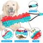 Suction Cup Dog Toy, Natural Rubber Puppy Training Teeth Cleaning Rope Chew Toys for Aggressive Chewers, Interactive Tug of War Treat Balls for Pet, Toothbrush Bone for Boredom Small Medium Large Dogs