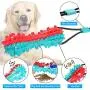 Suction Cup Dog Toy, Natural Rubber Puppy Training Teeth Cleaning Rope Chew Toys for Aggressive Chewers, Interactive Tug of War Treat Balls for Pet, Toothbrush Bone for Boredom Small Medium Large Dogs