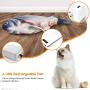 Moving Fish Cat Toy, Realistic Flopping Fish, Wagging Fish Cat Kicker Toys, Plush Interactive Pets Chew Bite Supplies for Cat Exercise, Cat-Fish-Toy-Kitty-Interactive