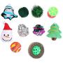 ocijf179 Pet Toy 10Pcs Cat Toy Christmas Pattern Ring Paper Ball Bell Kitten Toy Pet Supplies - 10 Pcs