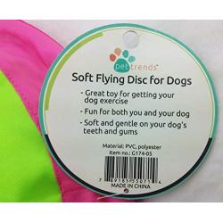 SOFT FLYING DISC FRISBEE DOG TOY 10'' PLAY FETCH EXERCISE FLOPPY SAUCER PET FLYER