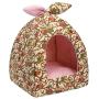 Hollypet Self-Warming 2 in 1 Foldable Comfortable Triangle Owl Cat Bed Tent House
