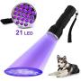 Pocketman 21 LED UV Flashlight Black Light, 395nm UV-Ultraviolet Blacklights Handheld Torch Light for Dogs, Pet Stains, Bed Bugs, Scorpions