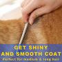 Dog Comb, Cat Comb with Rounded and Smooth Ends Stainless Steel Teeth, Professional Grooming Tool for Removes Tangles and Knots, Pet Comb for Long and Short Haired Dogs, Cats and Other Pets