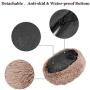 Anuwsasa Dog Calming Bed, Ultra Soft Donut Cuddler Nest Warm Plush Dog Cat Cushion with Cozy Sponge Non-Slip Bottom for Small Medium Pets, Machine Washable
