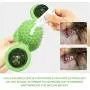 HESHPAWS Windmill Cat Toys with Light Ball Catnip Balls and Bell,Turntable Teasing Pet Toy Interactive Chew Toys for Indoor Cats,Cats Hair Brush Scratching Tickle Toy with Suction Cup
