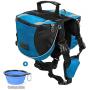 Lifeunion Polyester Dog Saddlebags Pack Hound Travel Camping Hiking Backpack Saddle Bag for Small Medium Large Dogs