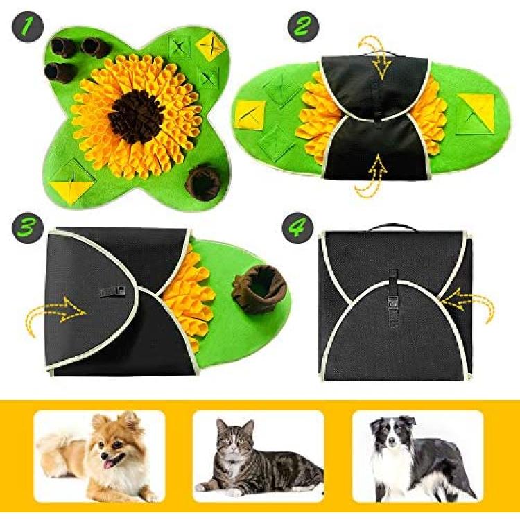 Alibuy Dogs Snuffle Mat Pet Feeding Mats Puppy Sniffing Pad,Cat Doggies  Interactive Puzzle Toys for Multiple Breeds Encourages Natural Foraging