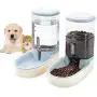 Lucky-M Pets Automatic Feeder and Waterer Set,Dogs Cats Food Feeder and Water Dispenser 3.8L,2 in 1 Cat Food Water Dispensers for Small Medium Big Pets Lucky-M Pets Automatic Feeder and Waterer Set,Dogs Cats Food Feeder and Water Dispenser 3.8L,2 in 1 Cat Food Water Dispensers for Small Medium Big Pets