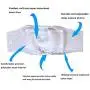 Teamoy Belly Bands for Male Dogs with Removable Pads, Reusable Washable Puppy Dog Diaper Wraps(Pack of 3), M