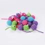 ocijf179 Pet Toy 24Pcs/Set Cat Toy String Knotted Ball Mouse Molar Anti-bite Gift Box Pet Supply - Random Color