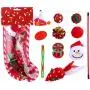 senyouth Cat Christmas Stocking, 10Pcs Cat Christmas Costume Toys, Cat Stockings Christmas Toys Cat Clothes for Cats Only, Cat Costumes for Indoor Cats Cat Interactive catnipToys for Kitten and Cats senyouth Cat Christmas Stocking, 10Pcs Cat Christmas Costume Toys, Cat Stockings Christmas Toys Cat Clothes for Cats Only, Cat Costumes for Indoor Cats Cat Interactive catnipToys for Kitten and Cats