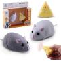 ASFC Wireless Remote Control Mouse Toy, Cheese Infrared Remote Control Simulated, Scary Friends Toys,Cats Toy (Dark Grey)