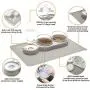 YEACHA Raised Cat Bowls, Tilt Cat Dog Food Water Elevated Bowls Set with Automatic Water Bottle, with Silicon Waterproof Mat, for Cats Small Dogs YEACHA Raised Cat Bowls, Tilt Cat Dog Food Water Elevated Bowls Set with Automatic Water Bottle, with Silicon Waterproof Mat, for Cats Small Dogs