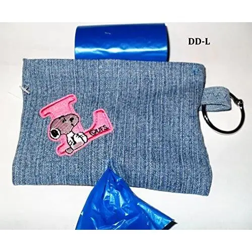 Neco Creations Light Blue Denim Pocket to Keep Your Pets Waste Bags Neco Creations Light Blue Denim Pocket to Keep Your Pets Waste Bags