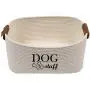 Geyecete Square Dog Toy Basket Storage Cotton Rope Storage Basket Pet/Pet Toy and Accessory Storage Bin Doy Toy Box