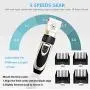 HFAN Dog Clippers, Professional Cordless Low Noise Rechargeable Grooming Trimmer Hair Electric Shaver Kit Pet Clippers with 4 Comb Guides Scissors for Dogs, Cats and Other Animals HFAN Dog Clippers, Professional Cordless Low Noise Rechargeable Grooming Trimmer Hair Electric Shaver Kit Pet Clippers with 4 Comb Guides Scissors for Dogs, Cats and Other Animals