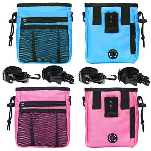 STMK 2 Pack Dog Treat Pouch, Dog Training Treat Pouch with Waist Shoulder Strap, 3 Ways to Wear, Easily Carries Dog Toys, Kibble, Treats, Ideal for Dog Walking, Dog Training, Puppy Training STMK 2 Pack Dog Treat Pouch, Dog Training Treat Pouch with Waist Shoulder Strap, 3 Ways to Wear, Easily Carries Dog Toys, Kibble, Treats, Ideal for Dog Walking, Dog Training, Puppy Training