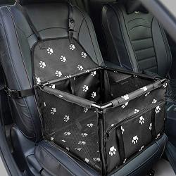 HIPPIH Dog Car Seats for Small Dogs, Collapsible Pet Booster Car Seat for Vehicles, Waterproof Puppy Car Seat Suitable for Medium Pets Under 11 lb, Upgraded