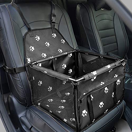 HIPPIH Dog Car Seats for Small Dogs, Collapsible Pet Booster Car Seat for Vehicles, Waterproof Puppy Car Seat Suitable for Medium Pets Under 11 lb, Upgraded