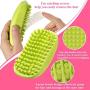 3 Pieces Pet Shampoo Brush Set Include 1 Piece Dog Shampoo Rubber Brush with Fur Catching Screen and 2 Pieces Dog Grooming Brush Set for Long and Short Hair Small Pets Dogs Cats Shampooing Massaging