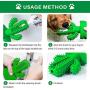 N / A Cactus Dog Toothbrush, Dog Chew Teeth Cleaning Stick, Dental Oral Care Brushing Bite Resistant Cleaning Toys, Natural Rubber Squeaky Cactus Shaped Molar Stick for Medium Large Dogs Pet.