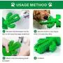 N / A Cactus Dog Toothbrush, Dog Chew Teeth Cleaning Stick, Dental Oral Care Brushing Bite Resistant Cleaning Toys, Natural Rubber Squeaky Cactus Shaped Molar Stick for Medium Large Dogs Pet.