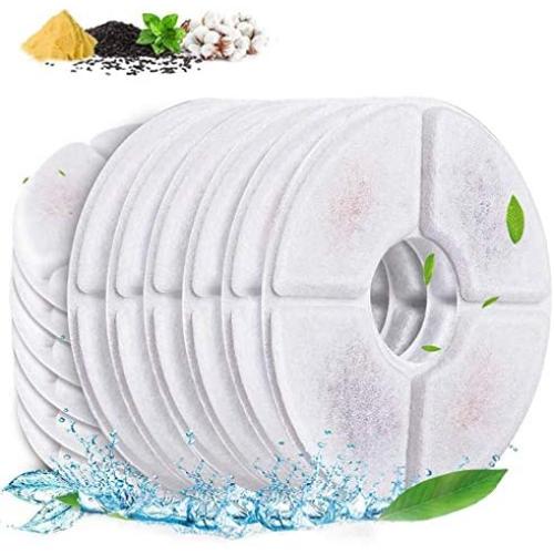 Yiflin Cat Water Fountain Filter Replacement 5 in 12 Pack, Pet Fountain Filter Feplacement, Cat Fountain Filter, Cat Fountain Filter Replacement, Pet Water Fountain Filter, 3 Triple Filtration System
