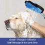 AIWEILUCK Pet Bathing Tool Set with Self Cleaning Slicker Brush, Pet Shower Sprayer Massaging Glove, Pet Scrubber Attachment Set for Pet Bathing, Dog Shower Sprayer & Scrubber in-One with 3 Adapters