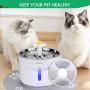 LING Pet Fountain Replacement Filters, Automatic Pet Fountain Dog Cat Water Fountain Dispenser for 84oz/2.5L Flower Fountains (Round Filters 4 Packs)