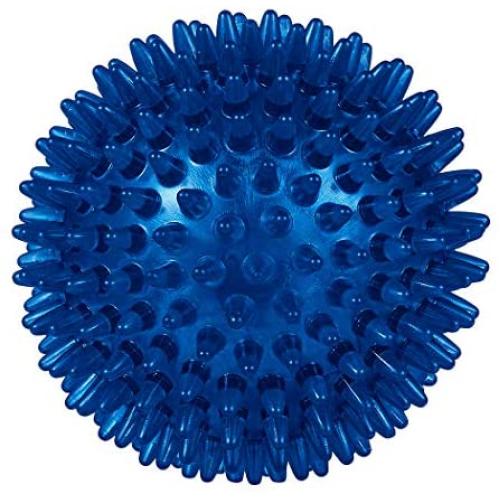SPNORD Spiky Squeaker Ball Dog Toy, TPR Durable Bouncy Teeth Cleaning Fetching Training Pet Toy for Dogs