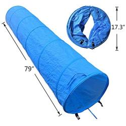 Cossy Home Collapsible Dog Tunnel Tube Kitty Tunnel Pet Toys Peek Hole for Cats, Puppy, Dogs, Kittens, Rabbits (3 Size)