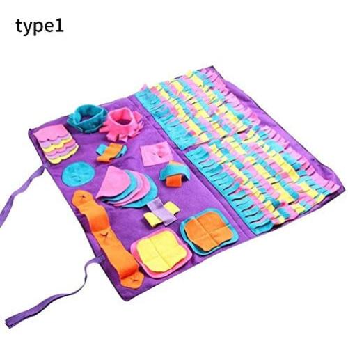 LANGGE Pet Dog Sniffing Mat Find Food Pet Interactive Play Toys Dog Mat for Relieve Stress Puzzle Pet Feeding Pad Training Blanket