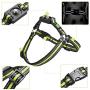 Easy Lock Dog Harness,Leash,for Small Large Dogs Puppy Breed, No-Pull, Magnetic Clasp Reflective Vest(SML)