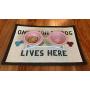 PetRageous 44355 Toftee’s Paws Diner with Two 1-Cup Dishwasher Safe Stoneware Bowl Capacity 10.75-Inch Length 2.25-Inch Tall for Extra Small and Small Dogs and Cats, White Diner with Pink Bowls