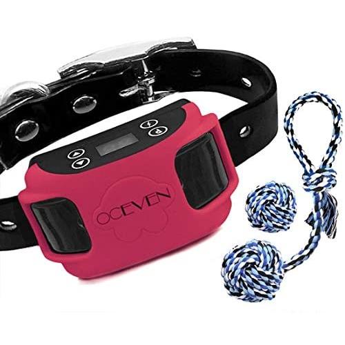 OCEVEN Wireless Dog Fence System with GPS, Outdoor Pet Containment System Rechargeable Waterproof Collar EF851S, Red, for 15lbs-120lbs Dogs with 2pcs Toys for Free