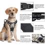 Vovodog Dog Harness No-Pull Pet Harness, Adjustable Outdoor Walking Pet Reflective Oxford Soft Vest with 2 Metal Rings and Handle Easy Control for Small Medium Large Dogs…