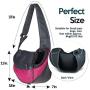 Zone Tech Pet Sling Bag Carrier - Premium Quality Adjustable Breathable Safe Stylish Travelling Pet Hands-Free Sling Bag Perfect for Small Dogs and Cats