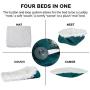 Furhaven Pet - ThermaNAP Self-Warming Quilted Blanket Mat, Self-Warming Convertible Cuddle Bed, and Waterproof-Lined Thermal Dog Blanket for Dogs and Cats - Multiple Styles, Sizes, and Colors