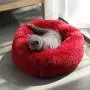 WonderKathy Modern Soft Plush Round Pet Bed for Cats or Small Dogs, Mini Medium Sized Dog Cat Bed Self Warming Autumn Winter Indoor Snooze Sleeping Cozy Kitty Teddy Kennel