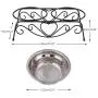 Zerone Elevated Double Pet Bowl, Polished Stainless Steel Modern Cat Dog Double Puppy Pet Water Food Lower Raised Feeder Dish Bowls Stand US for Home, Great Gift Zerone Elevated Double Pet Bowl, Polished Stainless Steel Modern Cat Dog Double Puppy Pet Water Food Lower Raised Feeder Dish Bowls Stand US for Home, Great Gift