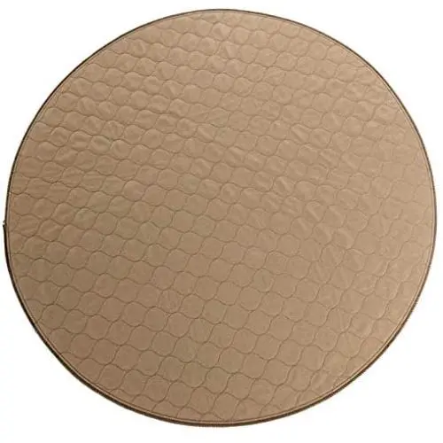 EZwhelp 48'' (Round, Circular Shape) Machine Washable, Reusable Pee Pad/Quilted, Fast Absorbing Dog Whelping Pad/Waterproof Puppy Training Pad/Housebreaking Absorption Pads