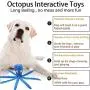 Dog Plush Squeaky Toys,Indestructible Dog Rope Chew Toys,Toys for Small Medium Dogs,Octopus Interactive Pet Toy for Puppy Teething Cleaning