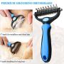 ECARE Dog Undercoat Rake, Dog Grooming Brush Shedding Professional Dog Grooming Brush Pet Deshedding Tool for Dogs Horses Pet