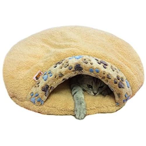Alfie Pet - Gin Cat Sleeping Cave Bed - Color: Cantaloupe, Size: S