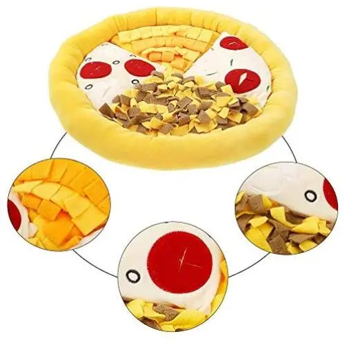 B-1 Pet Training Mat Dog Feeding Mat, Snuffle Mat for Dogs Large Pizza Snuffle Mat Sound and Washable Pet Feeding Training Playing Mat Dogs Puzzle Toys B-1 Pet Training Mat Dog Feeding Mat, Snuffle Mat for Dogs Large Pizza Snuffle Mat Sound and Washable Pet Feeding Training Playing Mat Dogs Puzzle Toys