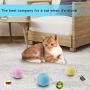PAKESI Cat Toy Ball, 3PACK, Including Frog, Cricket, Bird Three Kinds of Calls for cat Gravitational Ball, Built-in Catnip