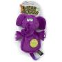 Hear Doggy Flatties with Chew Guard Technology Dog Toy, Elephant, Purple, Large (58547)